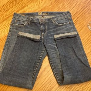 Kut From The Kloth Womens Capri Jeans Blue Stretch Dark Wash Mid Rise Denim 8